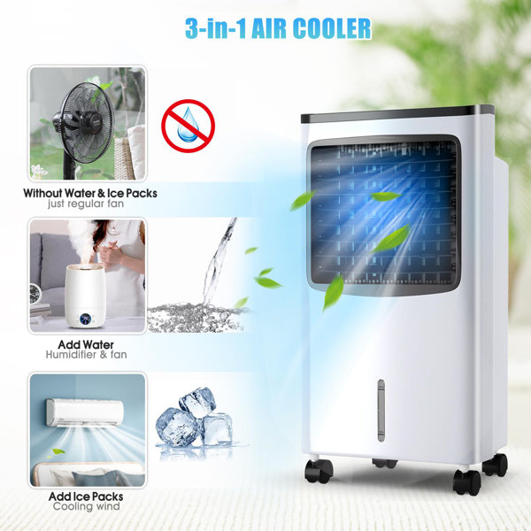 Giantex Portable Air Cooler, Electric Air Cooling Machine W/3 Modes, 3 Speeds And Timer Function